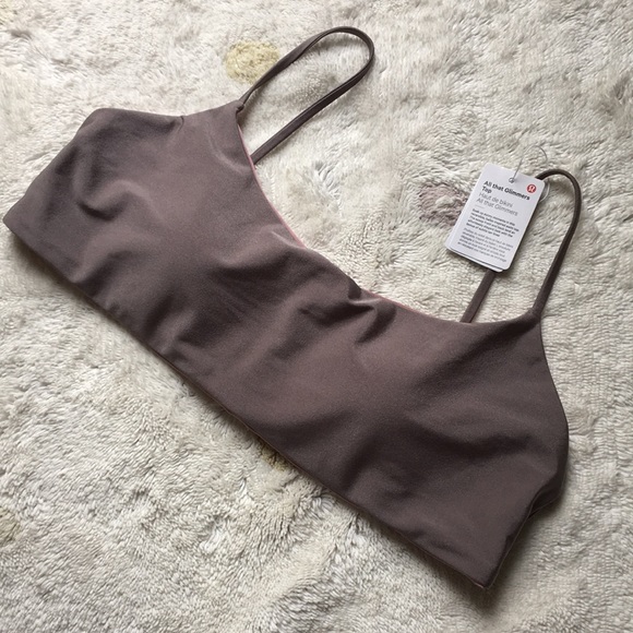 lululemon athletica Other - Lululemon NWT All that Glimmers Top XL Silver/Rose